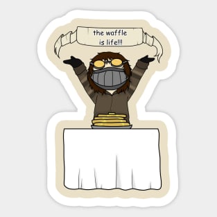 creepypasta: (The Waffle is life) Sticker